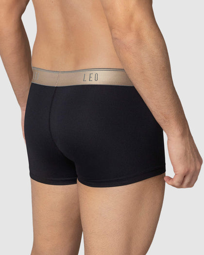 Bóxer corto con buen ajuste al cuerpo#color_b15-negro-elastico-marfil