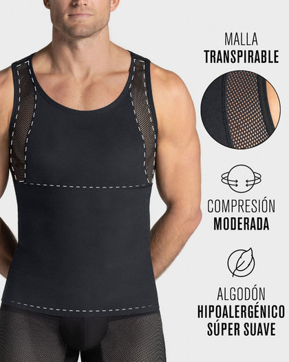 Camiseta manga sisa de compresión fuerte ideal para uso diario con algodón pima#color_000-blanco