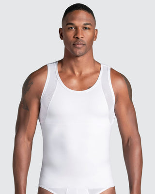 Camiseta manga sisa de compresión fuerte ideal para uso diario con algodón pima#color_000-blanco