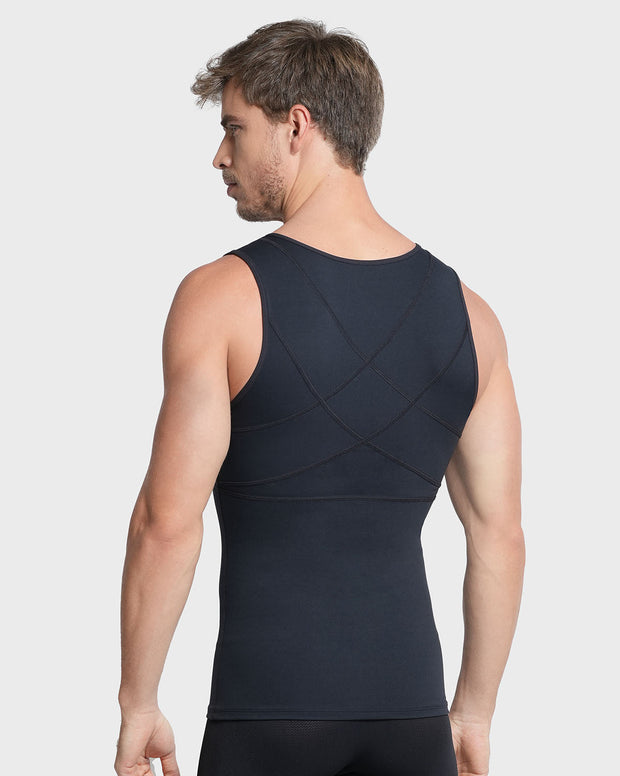 Chaleco de control con doble capa de tela en abdomen y espalda