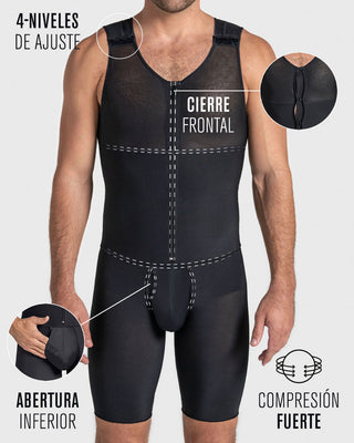 Faja postoperatoria de reducción de abdomen y compresión de muslos en PowerSlim®#color_700-negro