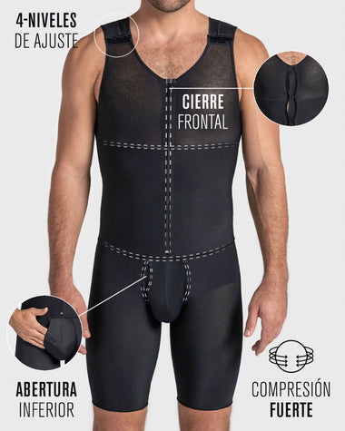 Faja postoperatoria de reducción de abdomen y compresión de muslos en PowerSlim®#color_700-negro