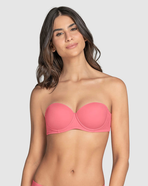 Brasier strapless con realce incorporado#color_339-coral