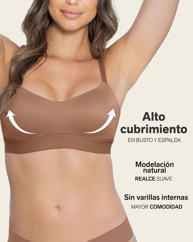 Brasier tipo top ultraliviano con copas internas fijas