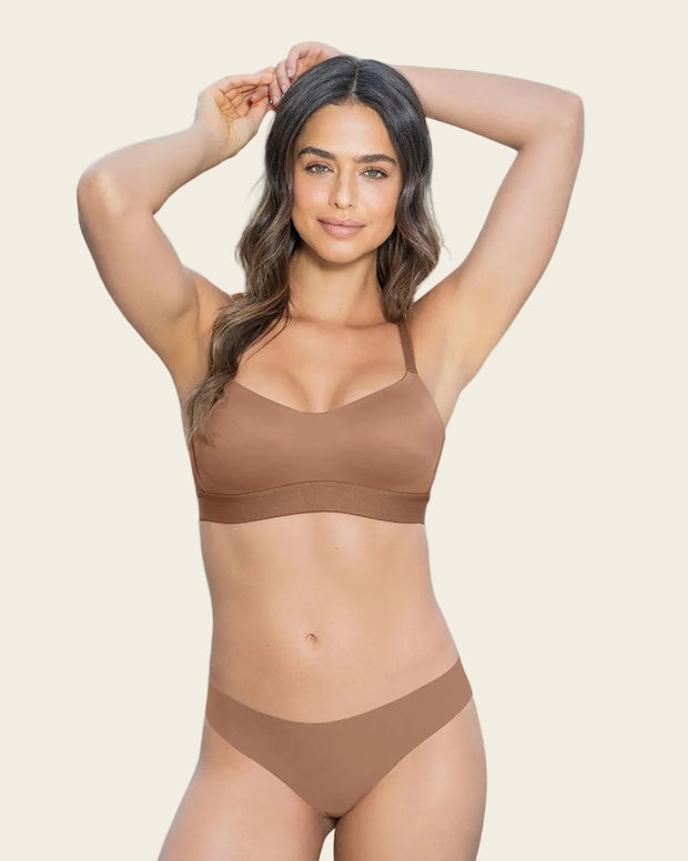 Brasier tipo top ultraliviano con copas internas fijas