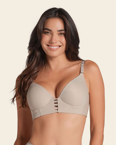 Memory bustier brasier triangular de realce alto y buen cubrimiento#color_802-cafe-claro