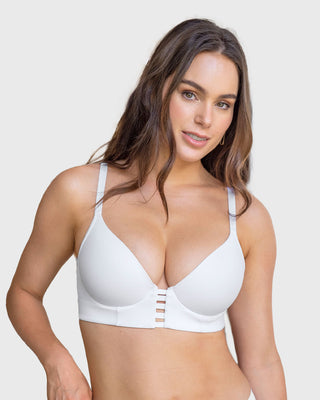 Brasier triangular de realce alto y buen cubrimiento Memory Bustier#color_000-blanco