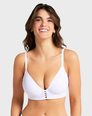 Brasier triangular de realce alto y buen cubrimiento Memory Bustier#color_000-blanco