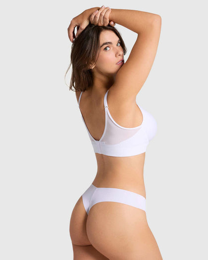 Brasier triangular de realce alto y buen cubrimiento Memory Bustier#color_000-blanco