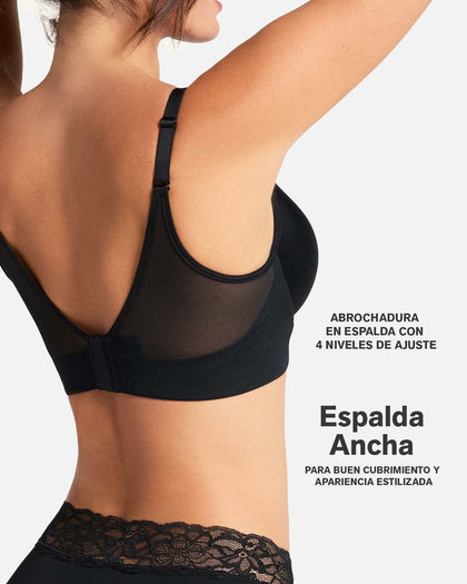Brasier triangular de realce alto y buen cubrimiento Memory Bustier#color_700-negro
