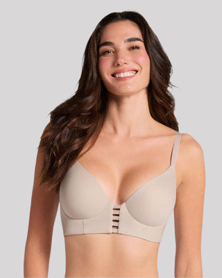 Brasier triangular de realce alto y buen cubrimiento Memory Bustier#color_802-cafe-claro