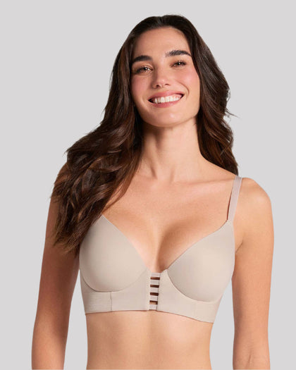Brasier triangular de realce alto y buen cubrimiento Memory Bustier#color_802-cafe-claro