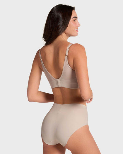 Brasier triangular de realce alto y buen cubrimiento Memory Bustier#color_802-cafe-claro