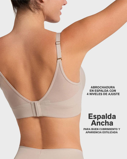Brasier triangular de realce alto y buen cubrimiento Memory Bustier#color_802-cafe-claro