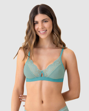 Bralette triangular en encaje con detalle de ojal en escote#color_196-verde-azul