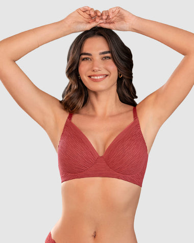 Comfort Fit Brasier con cubrimiento total del busto#color_391-rojo