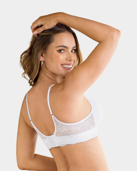 Brasier ultracómodo con encaje en la base y espalda Comfy Bra#color_000-blanco