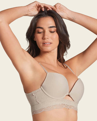 Brasier doble realce con escote profundo en espalda#color_802-cafe-claro