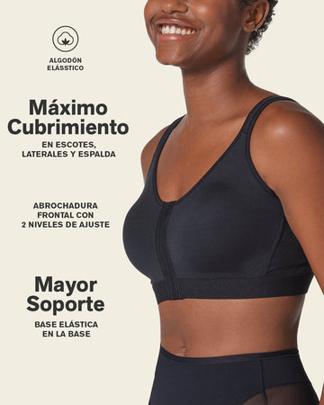 Brasier tipo top multiusos ultracómodo en algodón#color_700-negro