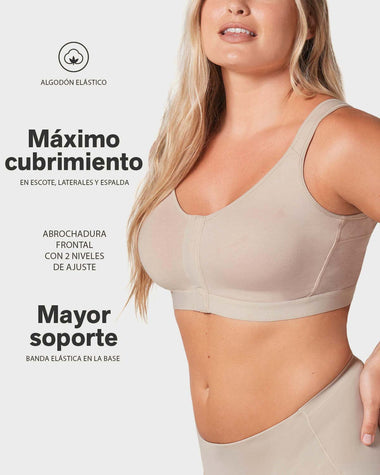 Brasier tipo top multiusos ultracómodo en algodón#color_802-cafe-claro