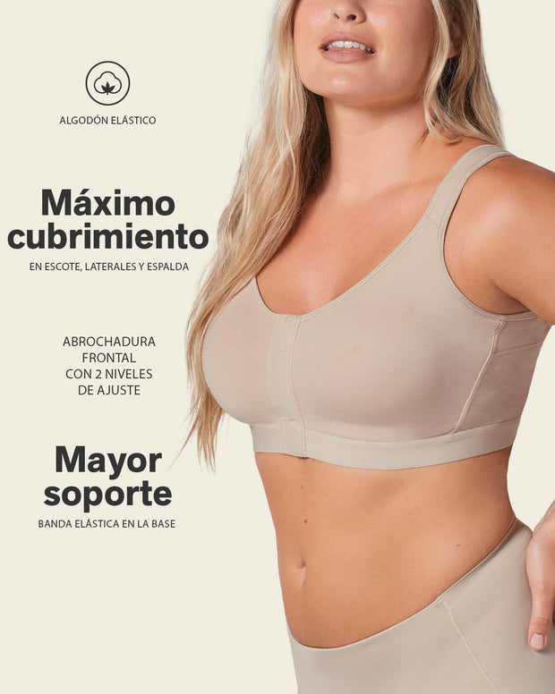 Brasier tipo top multiusos ultracómodo en algodón