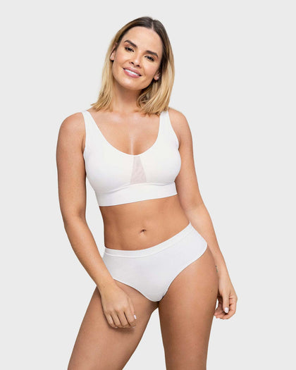 Brasier tipo top de copas extraíbles totalmente cómodo y liviano Flexi Brastop#color_000-blanco