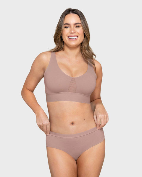 Brasier tipo top de copas extraíbles totalmente cómodo y liviano Flexi Brastop#color_281-palo-de-rosa