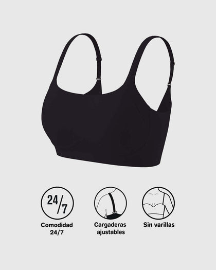 Brasier sin varilla ultracómodo de alto soporte y cubrimiento everyday bra#color_700-negro