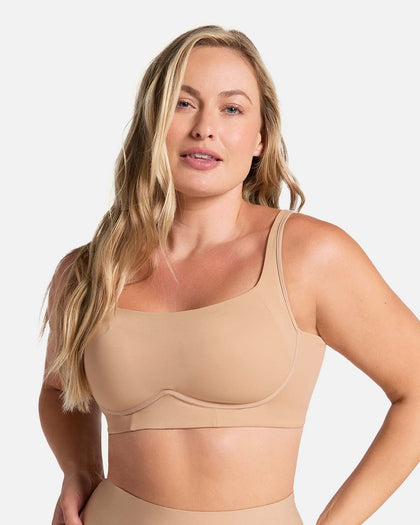 Brasier sin varilla ultracómodo de alto soporte y cubrimiento Everyday Bra#color_801-cafe-medio