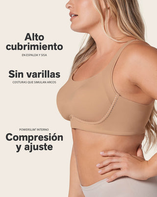 Brasier sin varilla ultracómodo alto soporte y cubrimiento#color_c56-cocoa