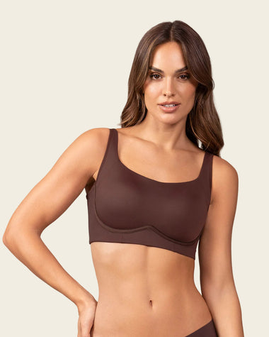 Brasier sin varilla ultracómodo alto soporte y cubrimiento#color_c56-cocoa