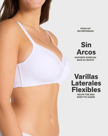 Brasier sin varilla de realce alto incorporado Magical Bra#color_000-blanco