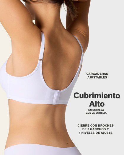 Brasier sin varilla de realce alto incorporado Magical Bra#color_000-blanco