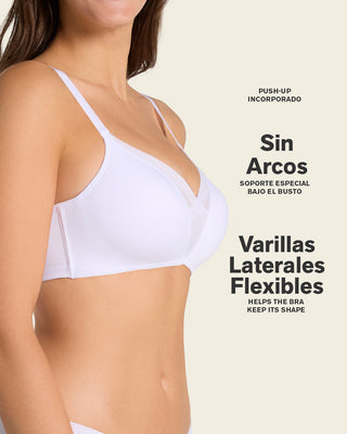 Brasier sin varilla de realce alto incorporado Magical Bra#color_000-blanco