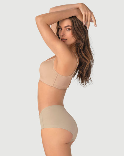 Brasier sin varilla de realce alto incorporado Magical Bra#color_802-cafe-claro