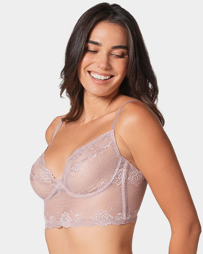 Bustier Siempre Sexy en encaje elástico#color_281-palo-de-rosa