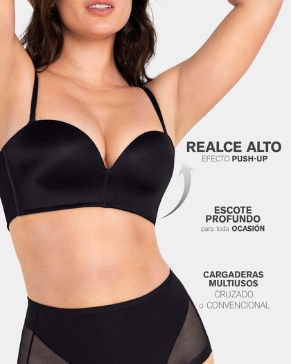 Brasier strapless antigravedad nueva edición - máximo soporte - no se cae#color_700-negro