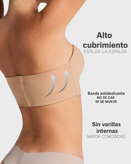 Brasier strapless antigravedad nueva edición - máximo soporte - no se cae#color_801-cafe-medio