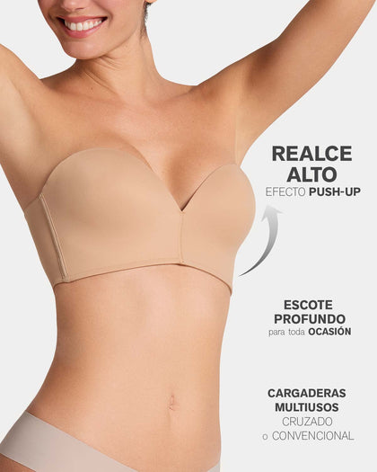 Brasier strapless antigravedad nueva edición - máximo soporte - no se cae#color_801-cafe-medio