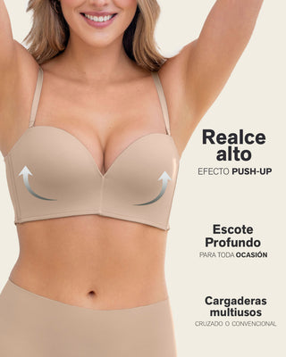 Brasier strapless Antigravedad Nueva Edición - Máximo soporte - No se cae#color_802-cafe-claro
