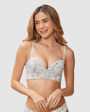 Brasier strapless Antigravedad Nueva Edición - Máximo soporte - No se cae#color_b67-marfil-estampado