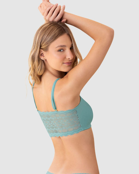 Bralette con detalles de encaje en escote y espalda#color_196-verde-azul