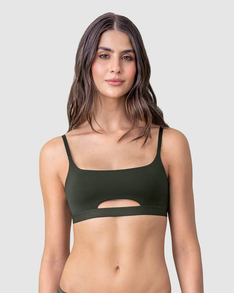 Daily-Sexy Top con abertura frontal#color_249-verde