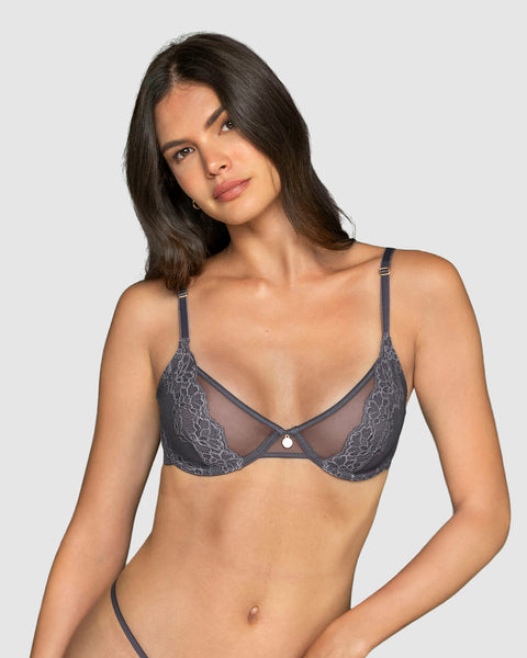 Brasier sexy media copa con espalda en SmartLace®#color_721-gris-oscuro