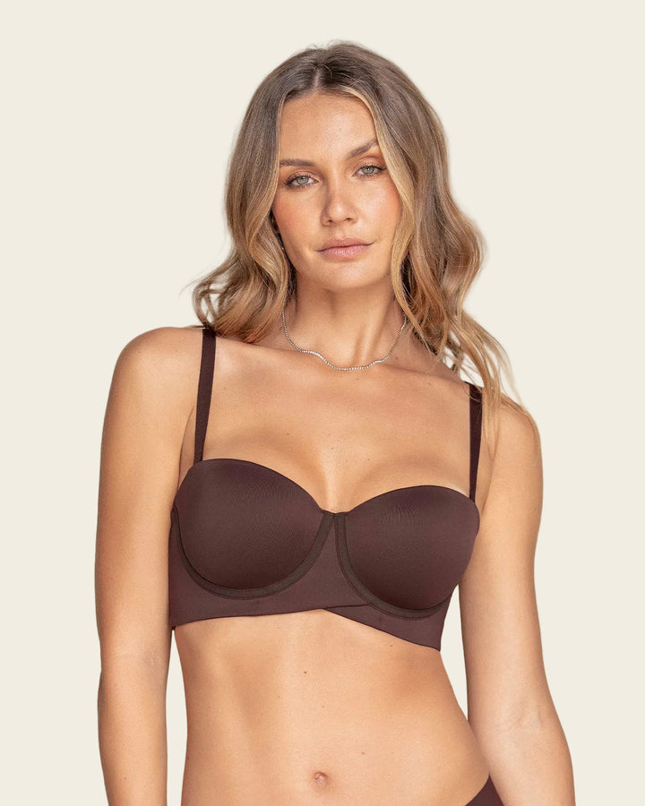 Brasier strapless ideal para busto mediano y grande