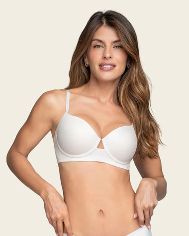 Brasier de realce alto con escote profundo#color_000-blanco