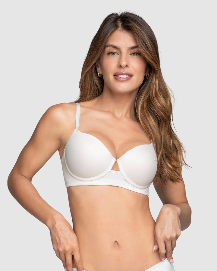 Brasier de realce alto con escote profundo