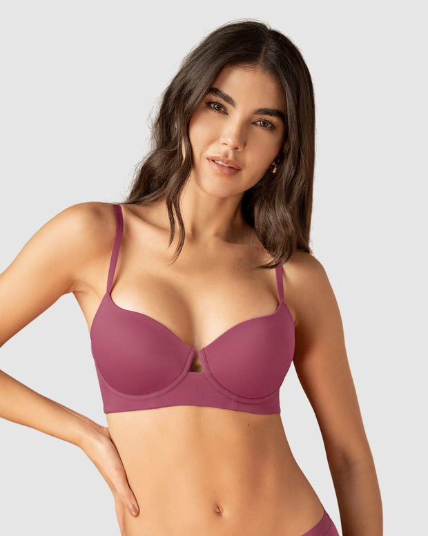 Brasier de realce alto con escote profundo