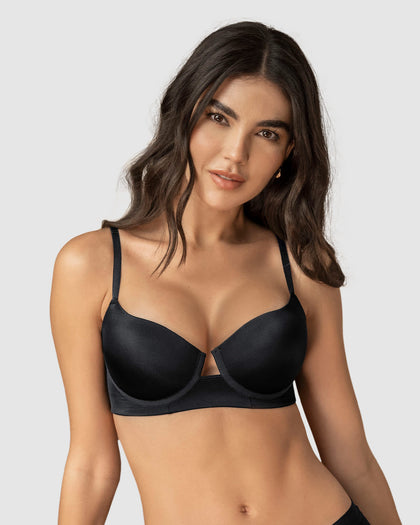 Brasier de realce alto con escote profundo#color_700-negro