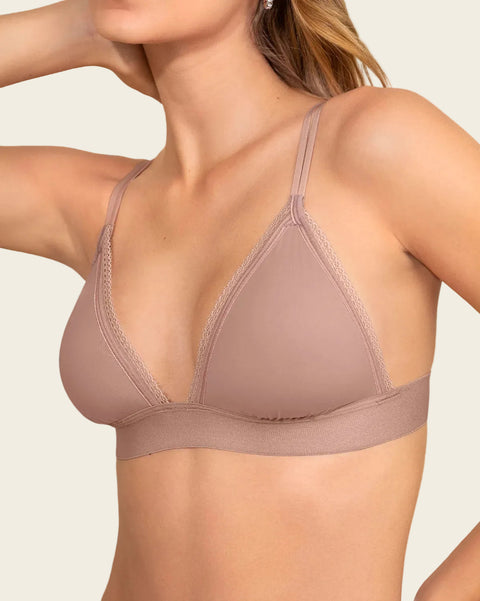 Bralette Liso con toques de encaje de Leonisa